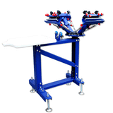 4 Color 1 Station Floor Type Single Color Screen Printing Machine Screen Print DIY T-Shirt
