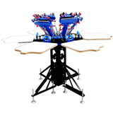 Double Rotary Manual 6-6 Colors Silk Screen Printing Press Machine Printer T-shirt Heavy Duty DIY