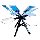 4 Color 4 Station Silk Screen Printing Press Machine Screen Printer T-Shirt Heavy Duty DIY