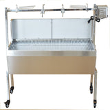 46" Stainless Steel BBQ Pig Lamb Goat Chicken Spit Roaster Rotisserie Grill Manual/Electric 110V