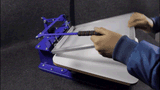 1 Color 1 Station Silk T-Shirt Screen Printing Machine DIY Fabric Press for T-Shirt Clothing Hats Adjustable Blue