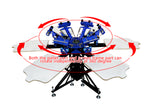 6 Color 6 Station Screen Printing Machine Screen & Platen Rotating Screen Printing Press