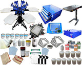 6 Color 6 Station Screen Printing Machine Screen & Platen Rotating Screen Printing Press