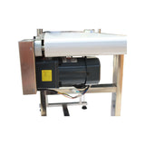110V Packaging Machine Long White PU Belt Conveyor 53inch Length 11.8inch Width Conveyor with Double Guardrail