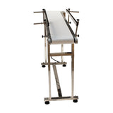 110V Packaging Machine Long White PVC Belt Conveyor 53inch Length 7.8inch Width Conveyor with Double Guardrail