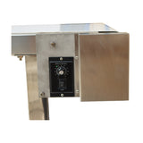 110V Packaging Machine Long White PVC Belt Conveyor 53inch Length 15.7inch Width Conveyor with Double Guardrail