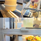 220V 48" Glass Refrigerated Cake Showcase Pie Bekery Cabinet Display Case Cooler 35.6-46.4℉ (2℃-8℃)
