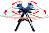 4 Color 4 Station Silk Screen Printing Press Machine Screen Printer T-Shirt Heavy Duty DIY