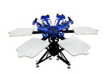 6 Color 6 Station Screen Printing Machine Screen & Platen Rotating Screen Printing Press