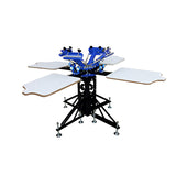 4 Color 4 Station Screen Printing Machine Screen Printing Press Screen Platen Rotating