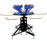 Double Rotary Manual 6-6 Colors Silk Screen Printing Press Machine Printer T-shirt Heavy Duty DIY