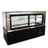 220V Countertop 47'' Glass Refrigerated Cake Showcase Bekery DisPlay Cabinet (Opened Back Door) Ambient Temperature 35.6℉-46.4℉ (2℃-8℃)