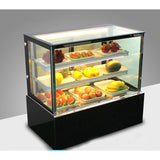 220V 35inch Glass Refrigerated Cake Pie Showcase Bakery Display Case Cabinet Countertop Right Angle Back Door