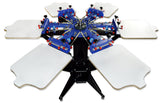 6 Color Screen Printing Machine 6 Station T-Shirt Printing Press Screen Printer