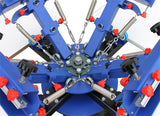 4 Color 4 Station Screen Printing Machine Screen & Platen Rotating Micro-Registration Screen Printing Press Equipment
