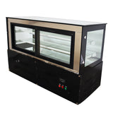 220V Countertop 47'' Glass Refrigerated Cake Showcase Bekery DisPlay Cabinet (Opened Back Door) Ambient Temperature 35.6℉-46.4℉ (2℃-8℃)