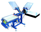 3 Color 1 Station Silk Screen Printing Press Micro-Registration Screen Printing Machine for Fabric Ribbons with Flash Dryer