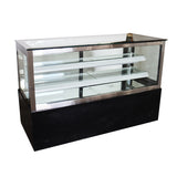 220V Countertop 47'' Glass Refrigerated Cake Showcase Bekery DisPlay Cabinet (Opened Back Door) Ambient Temperature 35.6℉-46.4℉ (2℃-8℃)