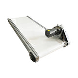 110V 16" W White Belt Conveyor 47" L DC Motor with Control-Adjustable Speed