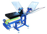 3 Color 1 Station Silk Screen Printing Press Micro-Registration Screen Printing Machine for Fabric Ribbons with Flash Dryer