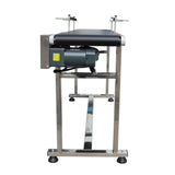 PVC Belt Conveyor Packaging Machine Baffle Double Guardrails 70.9" Length 11.8" Width Black Stainless Steel