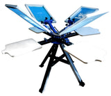 4 Color 4 Station Silk Screen Printing Press Machine Screen Printer T-Shirt Heavy Duty DIY