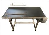 59'' Length×27.5'' Width PVC Belt Conveyor Machine with Double Fence Black Color