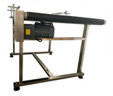 59'' Length×27.5'' Width PVC Belt Conveyor Machine with Double Fence Black Color