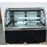 220V Commercial Diamond Glass Display Case Countertop Refrigerated Cake Showcase