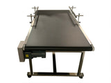 59'' Length×27.5'' Width PVC Belt Conveyor Machine with Double Fence Black Color