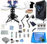 4 Color 4 Station Screen Printing Kit Screen Printing Assembly Screen Drying Cabinet