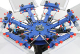 Double Rotary Manual 6-6 Colors Silk Screen Printing Press Machine Printer T-shirt Heavy Duty DIY