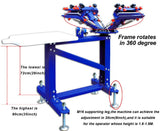 4 Color 1 Station Floor Type Single Color Screen Printing Machine Screen Print DIY T-Shirt