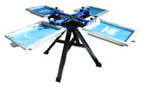4 Color 4 Station Silk Screen Printing Press Machine Screen Printer T-Shirt Heavy Duty DIY