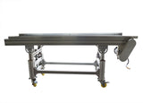 Updated PVC Belt Conveyor Machine 59"*11.8" White Conveyor w/Controller
