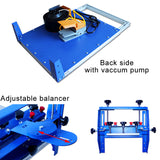 Vacuum Screen Printing Press Micro-Registration 16x20 Inch Silk Screen Printing Machine with Stainless Steel Pallet