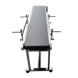 PVC Belt Conveyor Packaging Machine Baffle Double Guardrails 70.9" Length 11.8" Width Black Stainless Steel