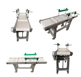 59*11.8 inch Conveyor Machine w/ White Belt Baffle Movable Conveyor