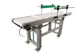 59*11.8 inch Conveyor Machine w/ White Belt Baffle Movable Conveyor