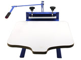 1 Color 1 Station Silk T-Shirt Screen Printing Machine DIY Fabric Press for T-Shirt Clothing Hats Adjustable Blue
