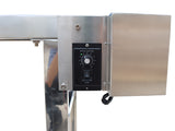 PVC Belt Conveyor Packaging Machine Baffle Double Guardrails 70.9" Length 11.8" Width Black Stainless Steel