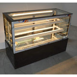 220V Countertop 47'' Glass Refrigerated Cake Showcase Bekery DisPlay Cabinet (Opened Back Door) Ambient Temperature 35.6℉-46.4℉ (2℃-8℃)