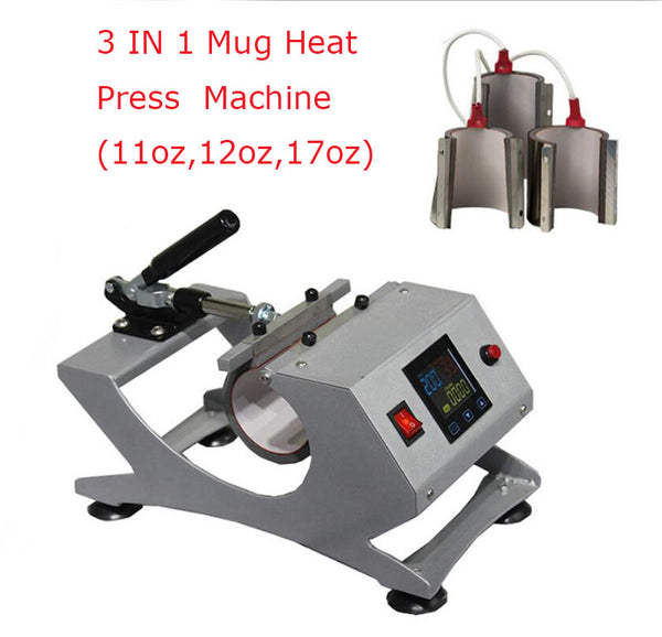 3in1 110V Sublimation Mug Heat Press Transfer Machine for 11oz&12oz Latte &17oz Latte Mug