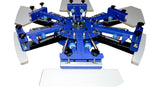 6 Color 6 Station Screen Printing Machine Screen & Platen Rotating Screen Printing Press