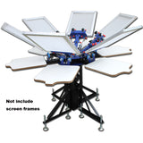 Double Rotary Manual 6-6 Colors Silk Screen Printing Press Machine Printer T-shirt Heavy Duty DIY