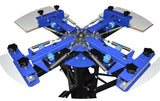 4 Color 4 Station Screen Printing Machine Screen Printing Press Screen Platen Rotating
