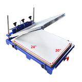 1 Color 1 Station Screen Printing Machine Screen Printer DIY Adjustable for Clothing Box 20x24Inches