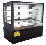 220V 35inch Glass Refrigerated Cake Pie Showcase Bakery Display Case Cabinet Countertop Right Angle Back Door