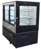 220V 35inch Glass Refrigerated Cake Pie Showcase Bakery Display Case Cabinet Countertop Right Angle Back Door