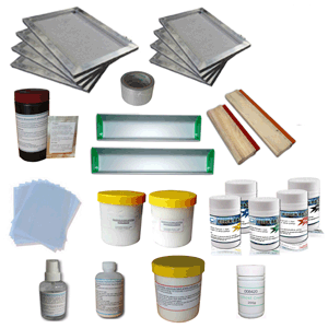 Screen Printing Simple Materials Kit Bundle Squeegee Ink Silk Screen Printing Accesories Supply Hand Tools